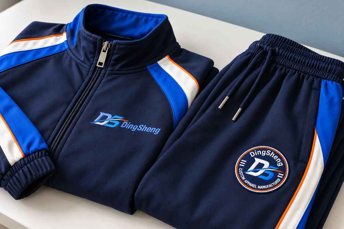 Close view of DingSheng training sets branding and construction